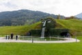 Swarovski Crystal Worlds, entry under the waterfall of the head of the Giant, Wattens Tyrol, Austria