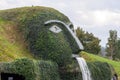 Swarovski Crystal Worlds, entry under the waterfall of the head of the Giant, Wattens Tyrol, Austria