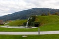 Swarovski Crystal Worlds, entry under the waterfall of the head of the Giant, Wattens Tyrol, Austria