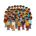 Swarthy men community vector concept in flat style Royalty Free Stock Photo