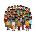 Swarthy men community vector concept in flat style