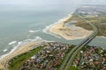 Swartkops river estuary from the air