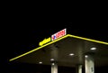 Swarzedz, Poland - November 2022: Lotos Optima petrol station at night.