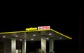 Swarzedz, Poland - November 2022: Lotos Optima petrol station at night.