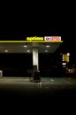 Swarzedz, Poland - November 2022: Lotos Optima petrol station at night.