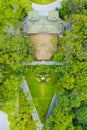 Top-down view of Swasey Hall in Sun Yat-Sen University, Guangzhou Royalty Free Stock Photo