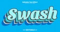 Swash editable text effect in modern trend style Royalty Free Stock Photo