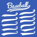 Swash and swoosh. Vintage swashes baseball typography swirl tails. Retro style vector set Royalty Free Stock Photo