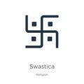 Swastica icon vector. Trendy flat swastica icon from religion collection isolated on white background. Vector illustration can be