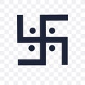 Swastica transparent icon. Swastica symbol design from India col