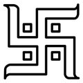 Swastika Isolated Vector Icon which can easily modify or edit Royalty Free Stock Photo
