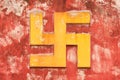 Swastika symbol on an ancient temple in Nha Trang