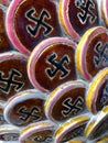 Swastika symbol as an element of a Buddhist temple decor