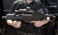 POLICE SWAT HK G36 assault rifle Royalty Free Stock Photo
