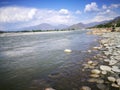 Swat river and clean weather Royalty Free Stock Photo