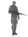 SWAT soldier with rifle Royalty Free Stock Photo