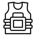 Swat vest icon outline vector. Military protection