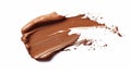 Swatch of liquid foundation for the face, brown shade. cosmetic product