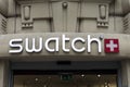 Swatch logo on Swatch`s shop
