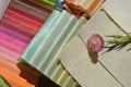 Swatches of fabrics for home decoration Royalty Free Stock Photo