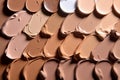 Swatches of foundation in different skin shades. Generative AI