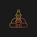 Swayambhu stupa gradient vector icon for dark theme Royalty Free Stock Photo