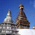 Kathmandu, Nepal, Swayambhunath Stupa Monkey Temple