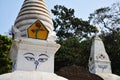 Swayambhunath Temple or Monkey Temple with Wisdom eyes