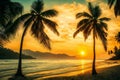 swaying serenity: the enchanting palm trees of beach bliss