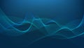 Swaying wavy lines Abstract Wave background blue