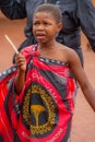 Swazi children in a traditional village