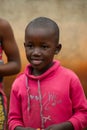 Swazi children in a traditional village