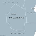 Swaziland political map