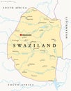 Swaziland Political Map