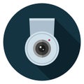 Swcurity camera icon in flat design.