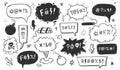 Swear word speech bubble set