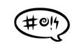 Swearing speech bubble censored with symbols. Hand drawn swear words in text bubbles to express exclamation and harsh Royalty Free Stock Photo