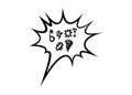 Swearing speech bubble censored with symbols. Hand drawn swear words in text bubbles to express exclamation and harsh Royalty Free Stock Photo