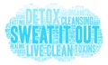 Sweat It Out Word Cloud Royalty Free Stock Photo