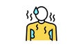 sweat perspiration human color icon animation