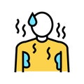 sweat perspiration human color icon vector illustration Royalty Free Stock Photo