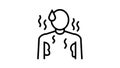 sweat perspiration human line icon animation