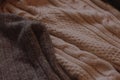 Sweater clothes closeup. Wollen clothes Royalty Free Stock Photo