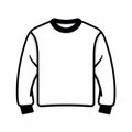 Minimalistic Line Vector Illustration Of A Sweatshirt