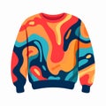 Colorful Gradient Abstract Sweatshirt Design Royalty Free Stock Photo