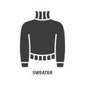 Sweater glyph icon. Female clothes vector symbol Royalty Free Stock Photo