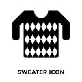 Sweater icon vector isolated on white background, logo concept o