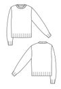 Sweater technical sketch Royalty Free Stock Photo