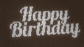 Sweater texture animation, Happy Birthday greting card.