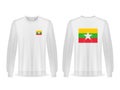 Sweatshirt with Myanmar flag